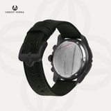 Christ Verra Casual Men's Watch Streetline Time Series Leather Strap CV 12327G-26 GRN FREE RUBBER SILICON STRAP