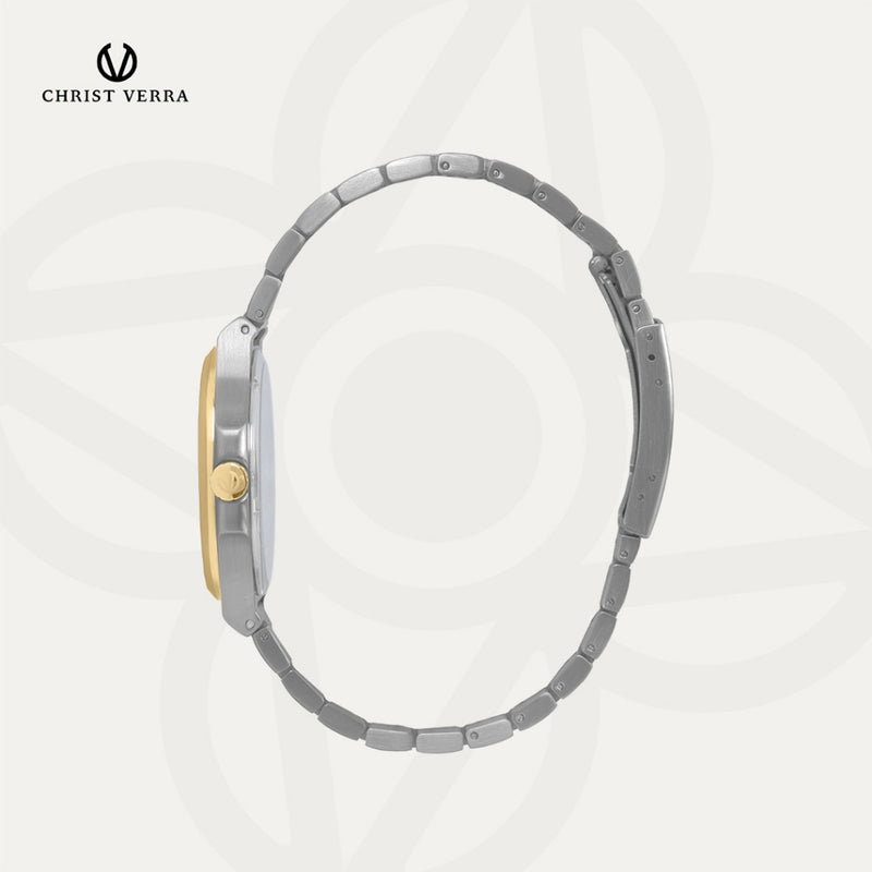 Christ Verra Jam Tangan Couple Chronograph Coppia Series CV 921548G-13 SLV CV 921548L-13 SLV