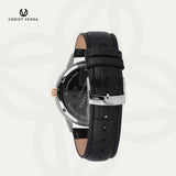Christ Verra Jam Tangan Couple Solunae Series Strap Leather White Rosegold CV 51016G-24 WHT CV 51016L-24 WHT