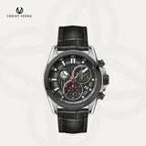 Christ Verra Casual Men's Watches Bellagio Series Strap Leather Chronograph CV 12493G-20 BLK