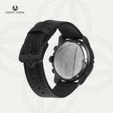 Christ Verra Casual Men's Watch Streetline Time Series Leather Strap CV 12327G-26 BLK FREE RUBBER SILICON STRAP
