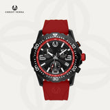 Christ Verra Casual Men's Watches Draeven Series Strap Rubber Sillicon CV 12526G-36 BLK/RED