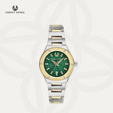 Christ Verra Casual Women's Watches Jam Tangan Wanita Tali Rantai Varelle Series CV 51106L-13 GRN/MOP