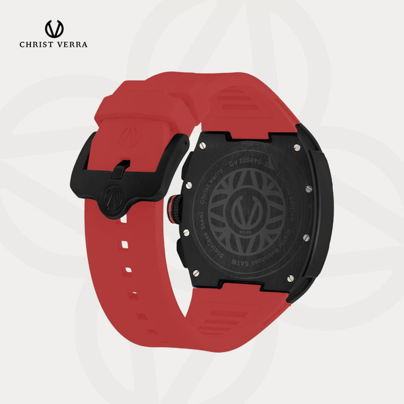 Christ Verra Casual Men's Watches Neo Drive Series CV 12349G-36 BLK/RED SPECIAL BOX