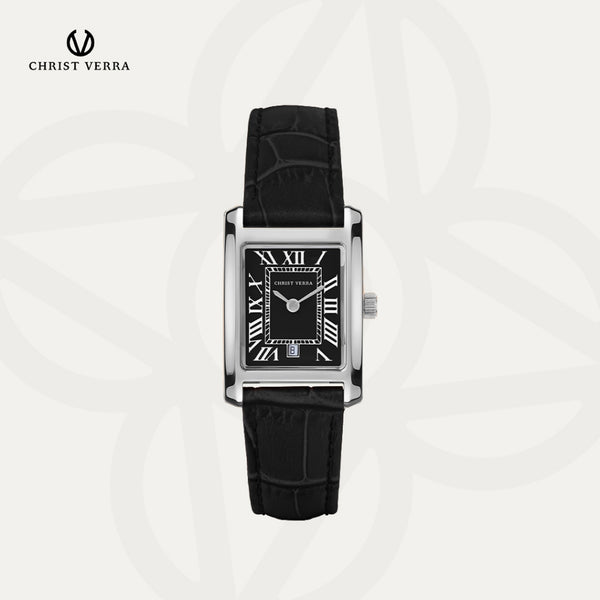 Christ Verra Casual Women's Linea Series Leather Strap CV 110617L-21 BLK