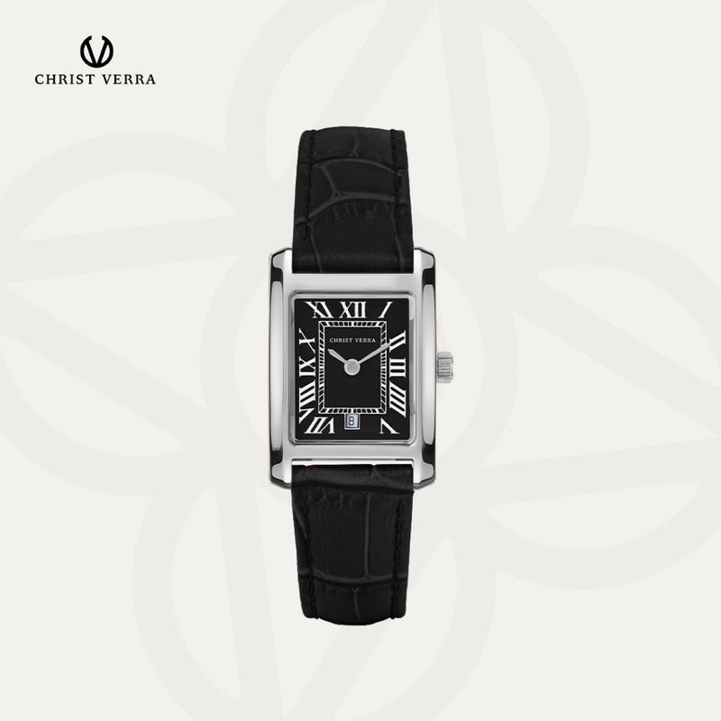 Christ Verra Casual Women's Linea Series Leather Strap CV 110617L-21 BLK