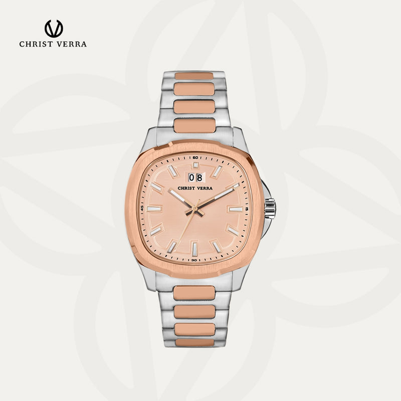 Christ Verra Casual Men's Watches Monarch Timeless Series Stainless Steel CV 110614G-14 RG