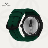 Christ Verra Casual Men's Watches Bravon Series Strap Rubber Sillicon CV 113926G-36 BLK/GRN