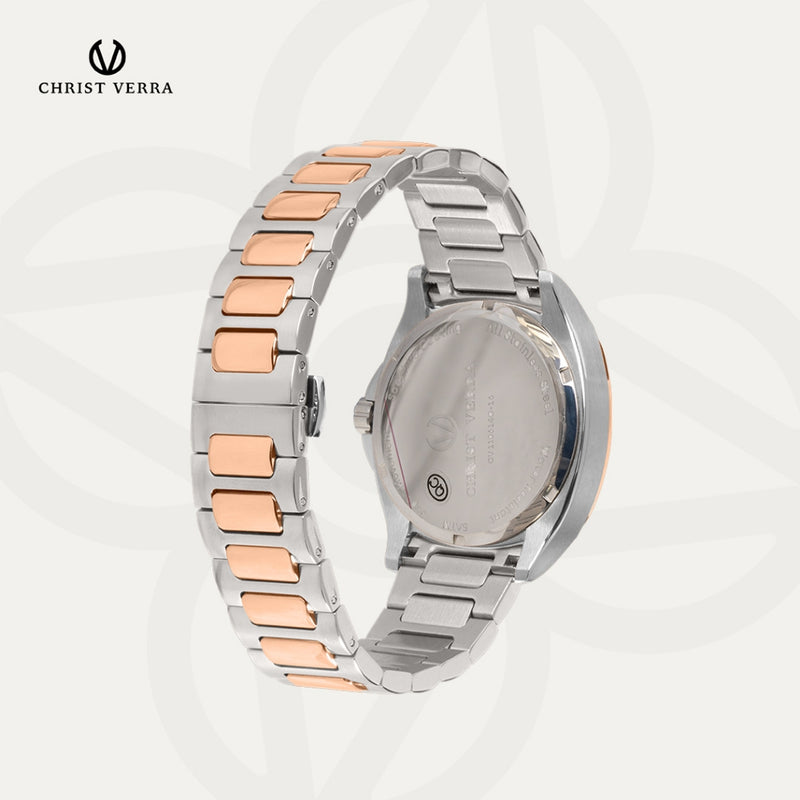 Christ Verra Casual Men's Watches Monarch Timeless Series Stainless Steel CV 110614G-14 BRN