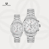 Christ Verra Jam Tangan Couple Syntra Series Strap Stainless Steel CV 12227G-11 WHT  CV 12227L-11 WHT