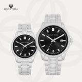 Christ Verra Jam Tangan Couple Unison Series Strap Stainless Steel  CV 12061G-11 BLK CV 12061L-11 BLK