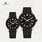 Christ Verra Jam Tangan Couple Unison Series Strap Stainless Steel  CV 12061G-18 BLK CV 12061L-18 BLK