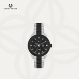 Christ Verra Jam Tangan Couple Syntra Series Strap Stainless Steel CV 12227G-10 BLK  CV 12227L-10 BLK