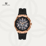 Christ Verra Casual Men's Watches Bravon Series Strap Rubber Sillicon CV 113926G-38 BLK