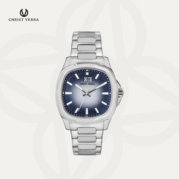 Christ Verra Casual Men's Watches Monarch Timeless Series Stainless Steel CV 110614G-11 BLU