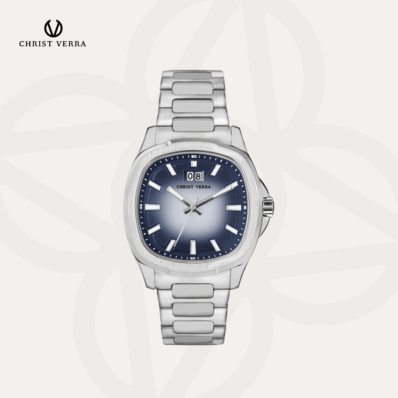 Christ Verra Casual Men's Watches Monarch Timeless Series Stainless Steel CV 110614G-11 BLU