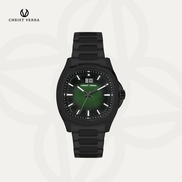 Christ Verra Casual Men's Watches Monarch Timeless Series Stainless Steel CV 110614G-16 BLK