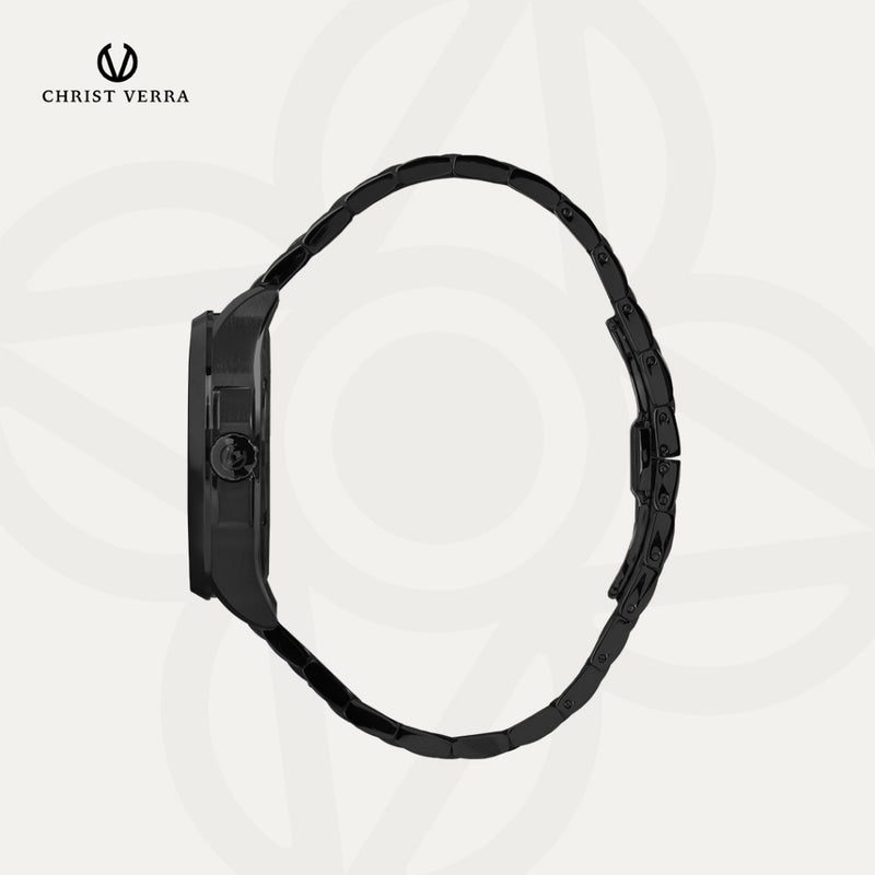 Christ Verra Casual Men's Watches Monarch Timeless Series Stainless Steel CV 110614G-16 BLK