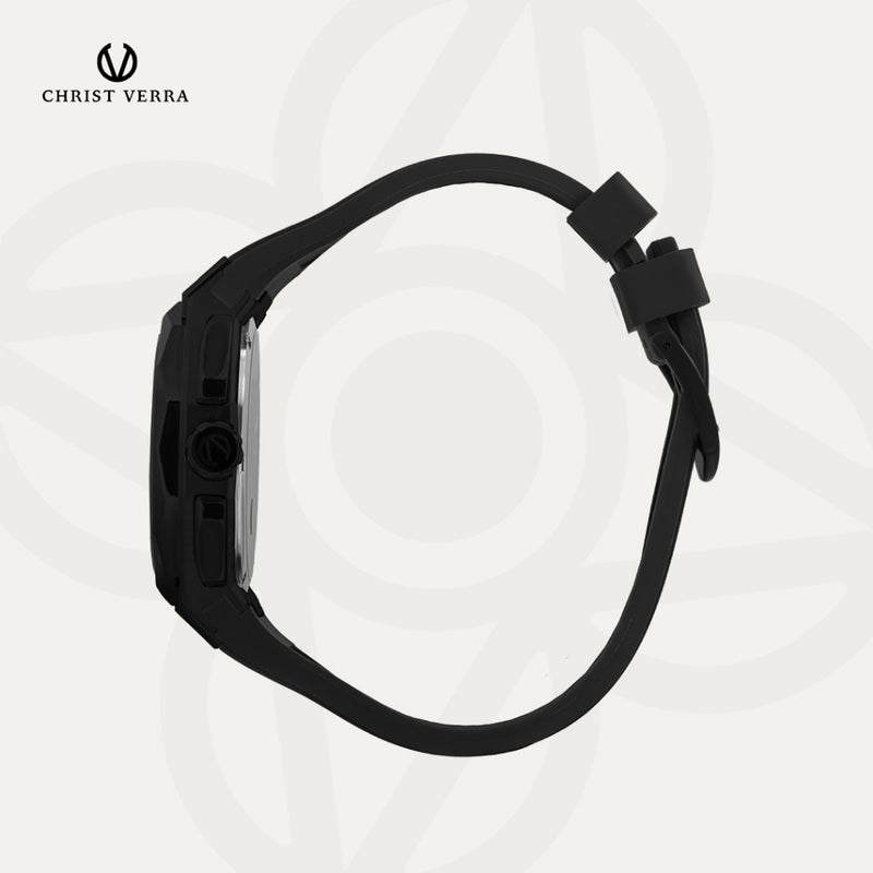 Christ Verra Casual Men's Watches Bravon Series Strap Rubber Sillicon CV 113926G-36 BLK