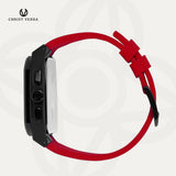Christ Verra Casual Men's Watches Fortix Series Strap Rubber Sillicon CV 111110G-36 BLK/RED