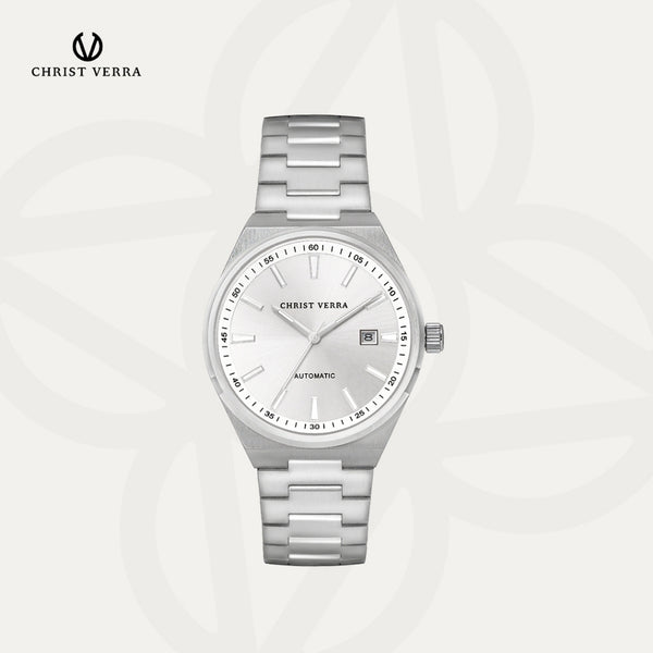 Christ Verra Casual Men's Watches Jam Tangan Pria Automatic Steelcraft Series CV 323096G-11 WHT