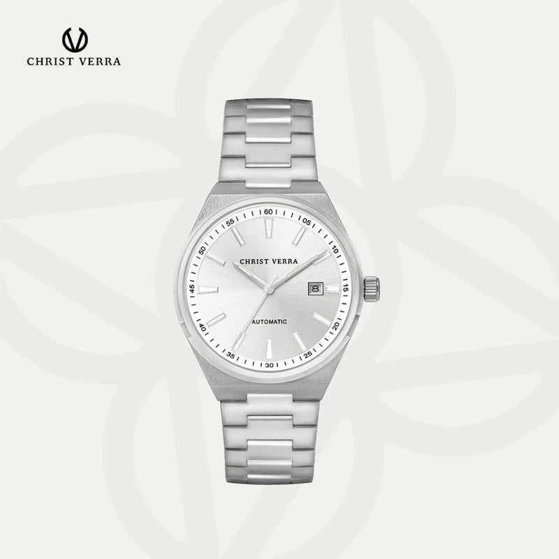 Christ Verra Casual Men's Watches Jam Tangan Pria Automatic Steelcraft Series CV 323096G-11 WHT