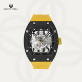 Christ Verra Casual Men's Axor Series Automatic Strap Rubber Sillicon CV 121028G-36 BLK/YLW