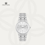 Christ Verra Jam Tangan Couple AMORÉL Series Strap Stainless Steel CV 12405G-11 SLV CV 12405L-11 SLV