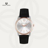 Christ Verra Jam Tangan Couple Dominus & Domina Series Strap LeatherCV 12454G-24 SLV & CV 12454L-24 SLV