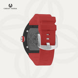 Christ Verra Casual Men's Axor Series Automatic Strap Rubber Sillicon CV 121028G-36 BLK/RED