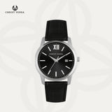 Christ Verra Jam Tangan Couple Dominus & Domina Series Strap Leather CV 12454G-21 BLK & CV 12454L-21 BLK