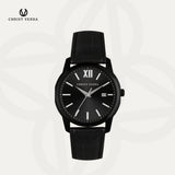 Christ Verra Jam Tangan Couple Dominus & Domina Series Strap Leather CV 12454G-26 BLK & CV 12454L-26 BLK