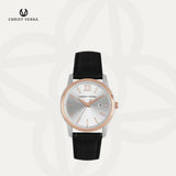 Christ Verra Jam Tangan Couple Dominus & Domina Series Strap LeatherCV 12454G-24 SLV & CV 12454L-24 SLV