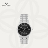 Christ Verra Jam Tangan Couple AMORÉL Series Strap Stainless Steel CV 12405G-11 BLK CV 12405L-11 BLK