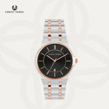 Christ Verra Jam Tangan Couple AMORÉL Series Strap Stainless Steel CV 12405G-14 BLK CV 12405L-14 BLK