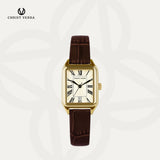 Christ Verra Casual Women's Petit Signature Series Leather Strap Gold CV 121107L-22 IPG