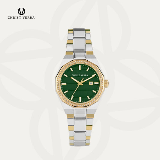 Christ Verra Casual Women's Watches Arvena Series Strap Stainless Steel CV 120734L-13 GRN